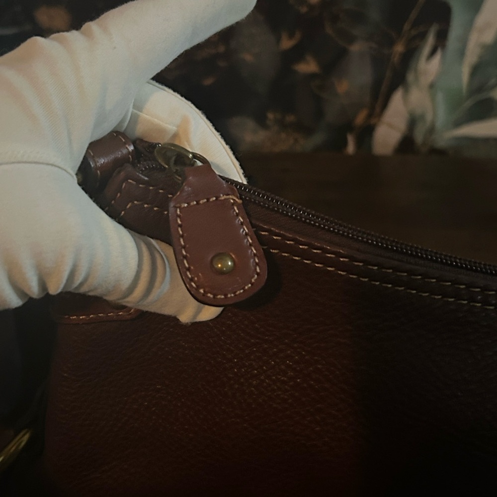 Fossil Chocolate Brown Leather Shoulder Bag - Picture 4 of 4